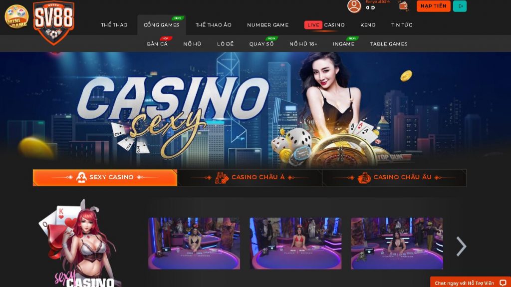 SV88 - Casino trực tuyến
