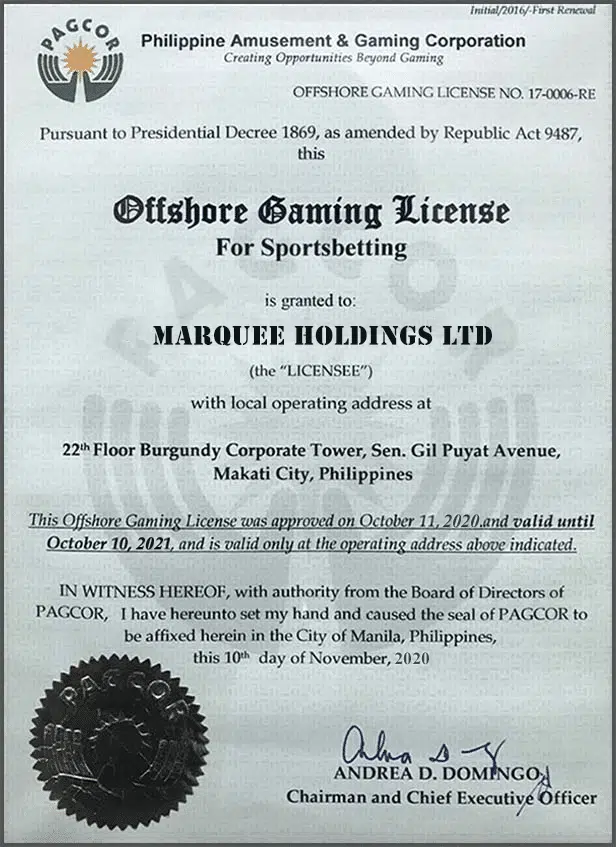 W88 đã nhận được giấy phép kinh doanh từ PAGCOR